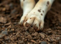 Cachorrinha treinamento começa cavar encontra