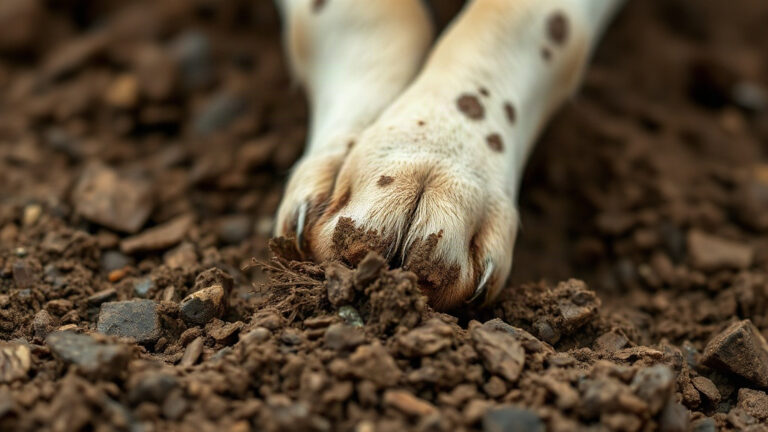 Cachorrinha treinamento começa cavar encontra