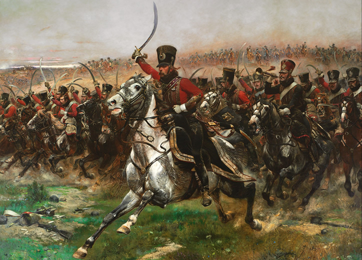 Hussars were a light type of cavalry between the 15th and 19th century. Here, French hussars during the Napoleonic Wars.