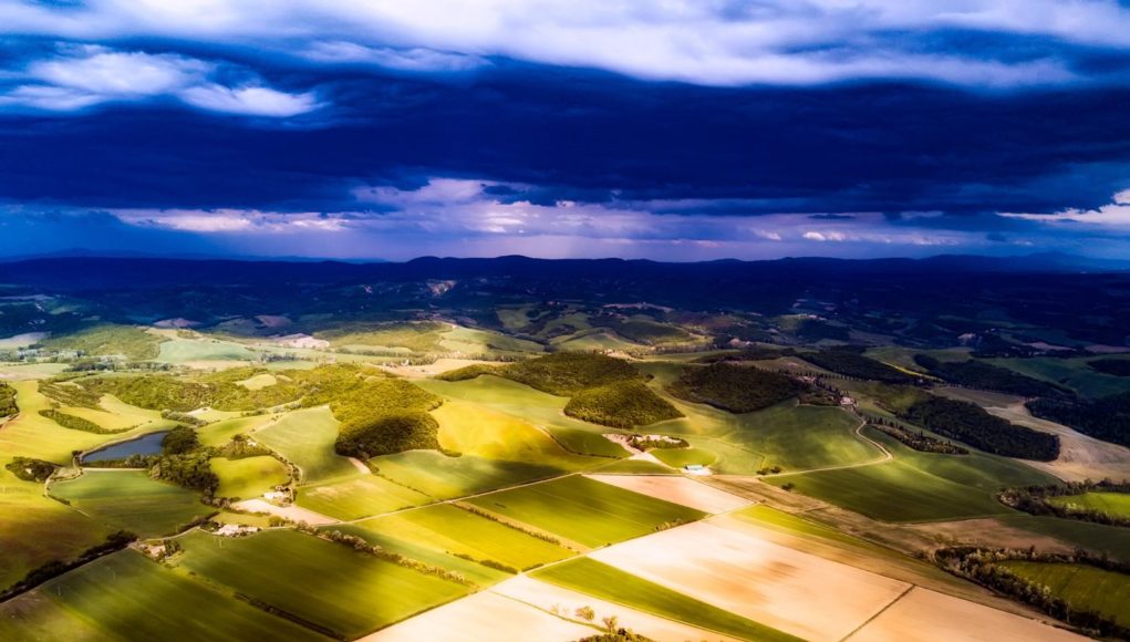 visao aerea da fazenda