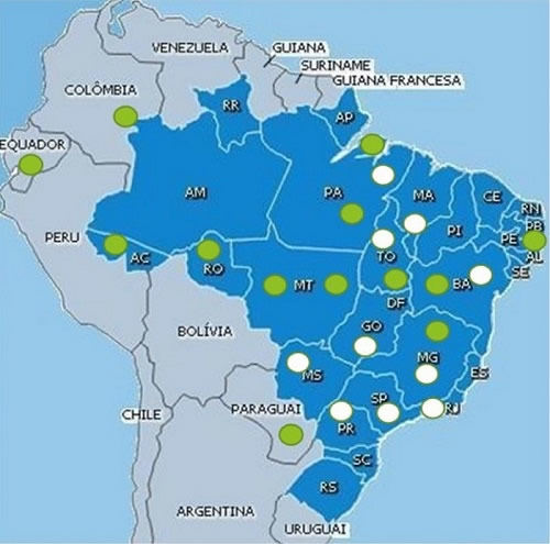 mapa dos rebanhos da raca canchim