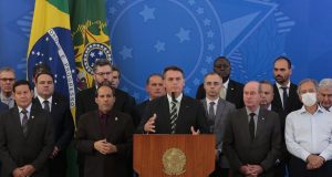 O presidente da República, Jair Bolsonaro, faz Pronunciamento no Palácio do Planalto