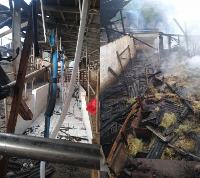 propriedade é destruído por incêndio