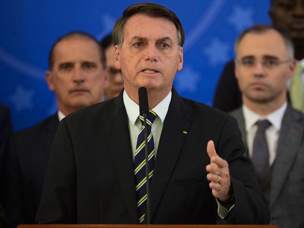 O presidente da República, Jair Bolsonaro, faz Pronunciamento no Palácio do Planalto