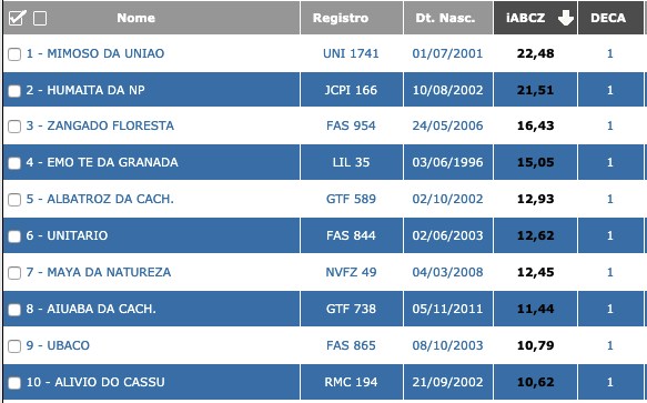 top 10 touros da raca indubrasil pmgz