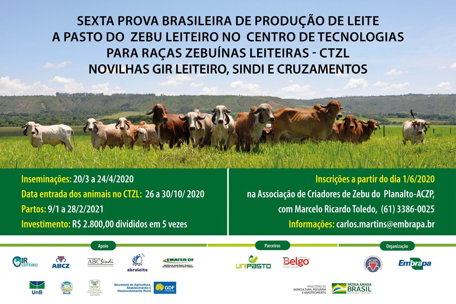 Prova de Produção de Leite a Pasto no Distrito Federal