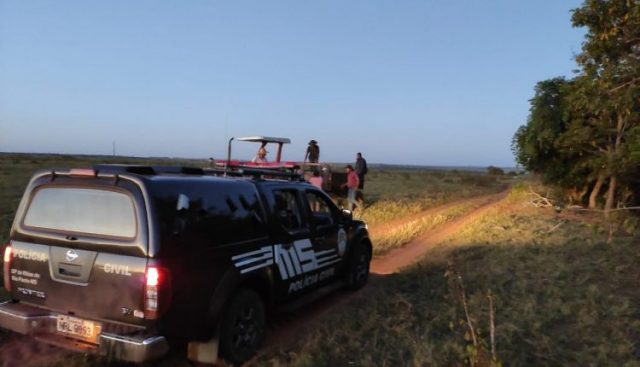 Polícia Civil durante investigações do caso. Foto: Divulgação