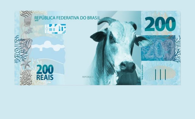 cedula de 200 reais boi