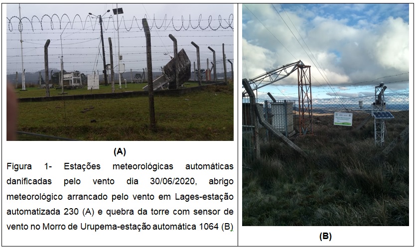 estacoes metereologicas danificadas pelo vendo