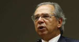 Entrevista coletiva do ministro da economia, Paulo Guedes