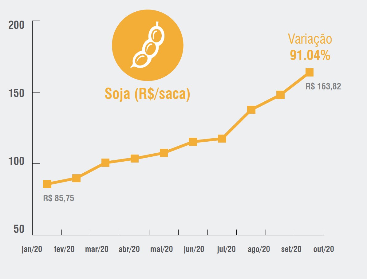 cotacao da soja - variacao