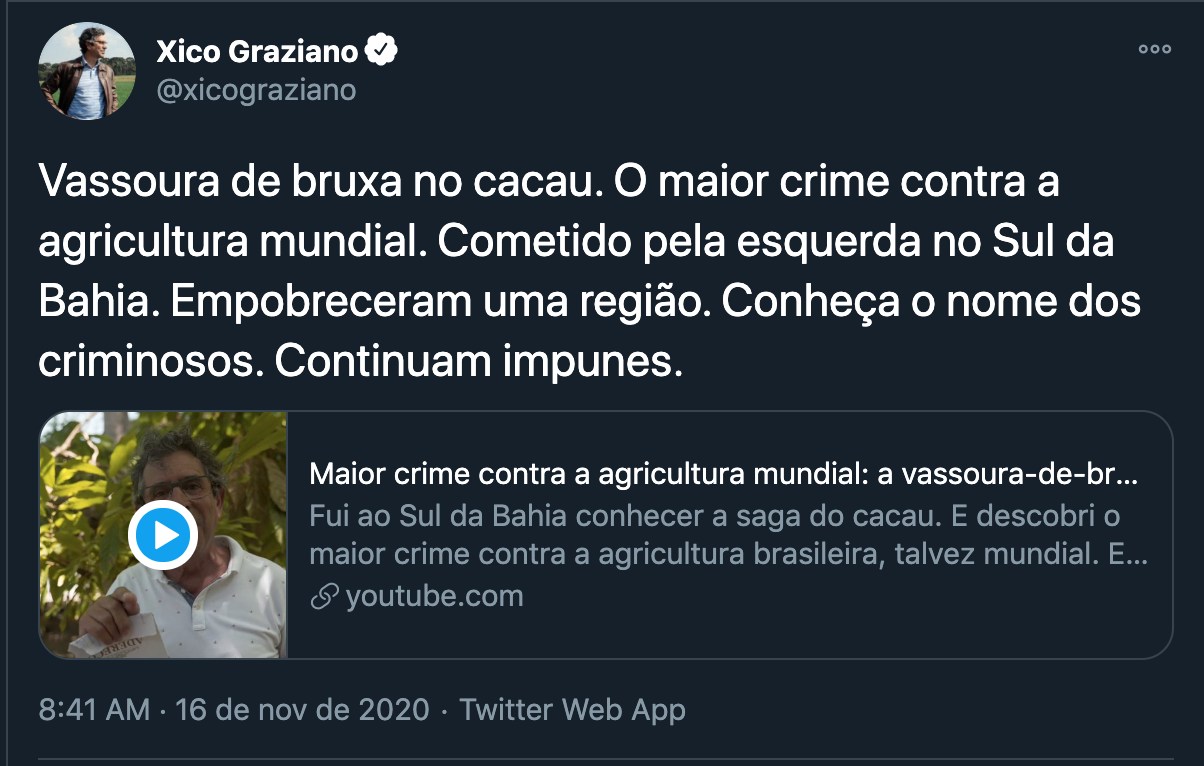 twit de xico graziano