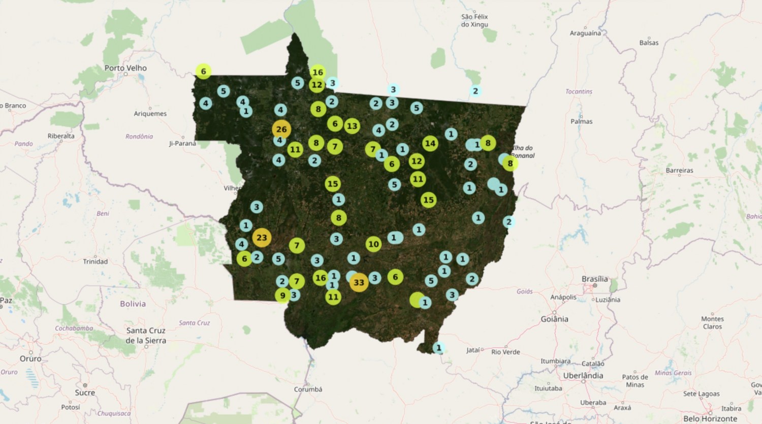 mapa para contar o desmatamento ilegal