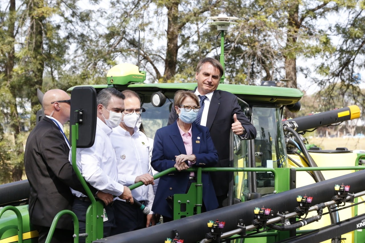 Demonstrações do uso da tecnologia #5G no agro - Sorocaba - Bolsonaro e Tereza Cristina