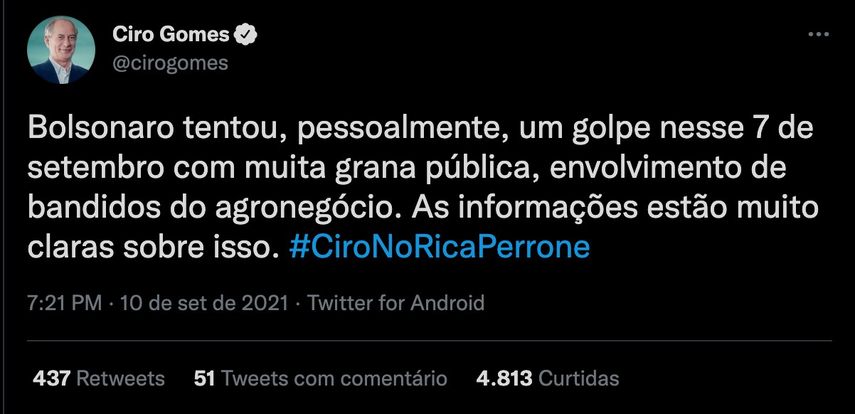 ciro gomes bandidos do agronegocio