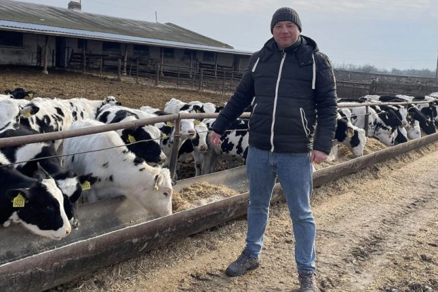Andrii Pastushenko on his farm just 20kms near Russian occupied Kherson.