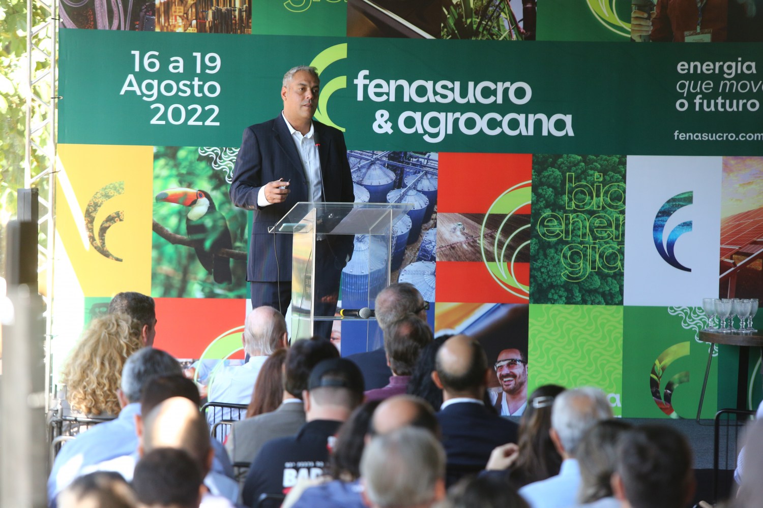 Diretor da FENASUCRO & AGROCANA, Paulo Montabone, durante o lançamento