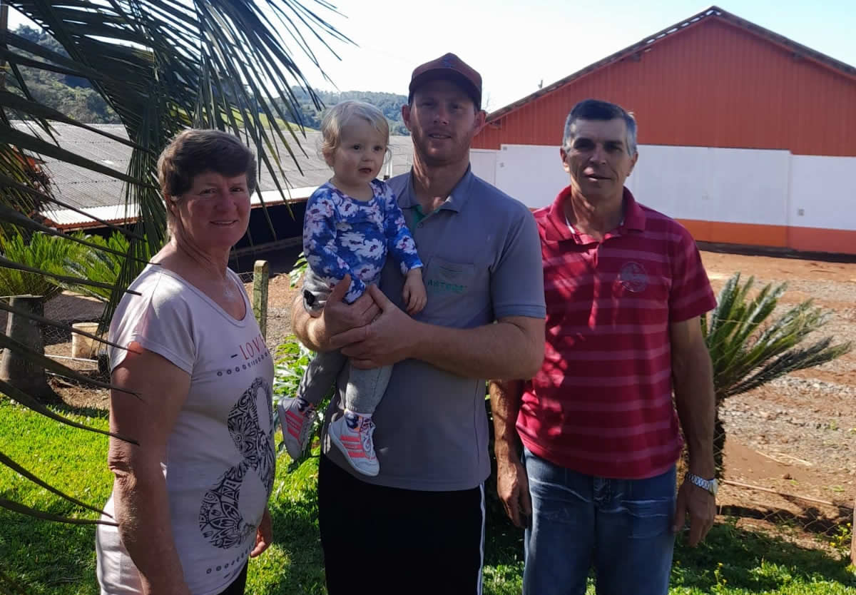Família Maldaner (Ivanir, Maicon com o filho e Antonio).