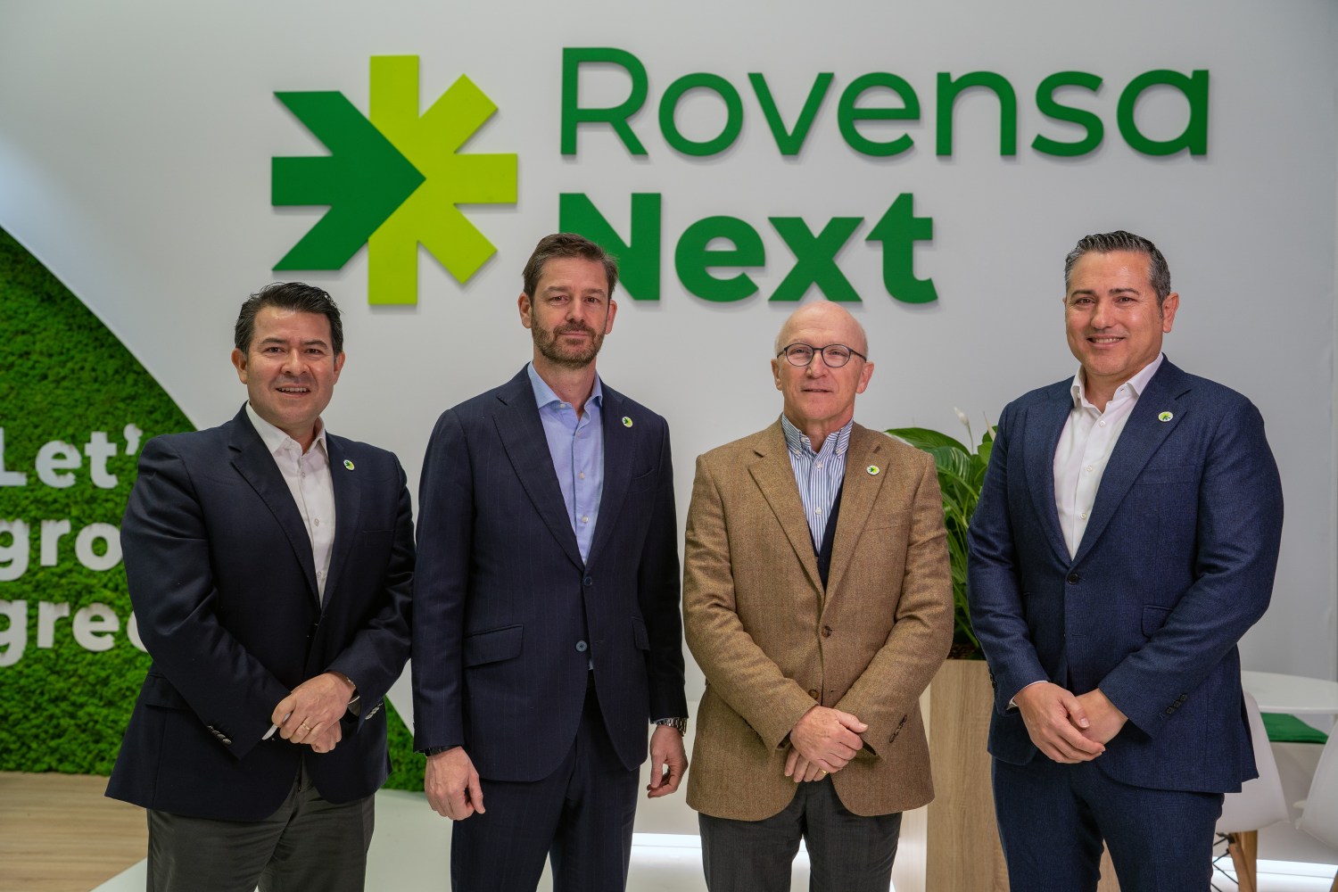 José Alfredo García, Co-COO Rovensa Next, Javier Calleja, futuro CEO Grupo Rovensa, Eric van Innis, CEO Grupo Rovensa e Carlos Ledó, Co-COO Rovensa Next