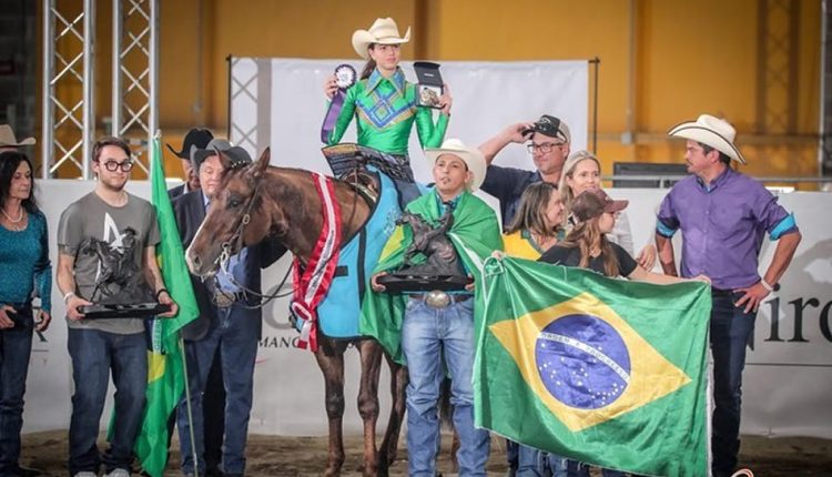 Brasileira Astrid Annas é Campeã Mundial Jovem de Rédeas na Itália