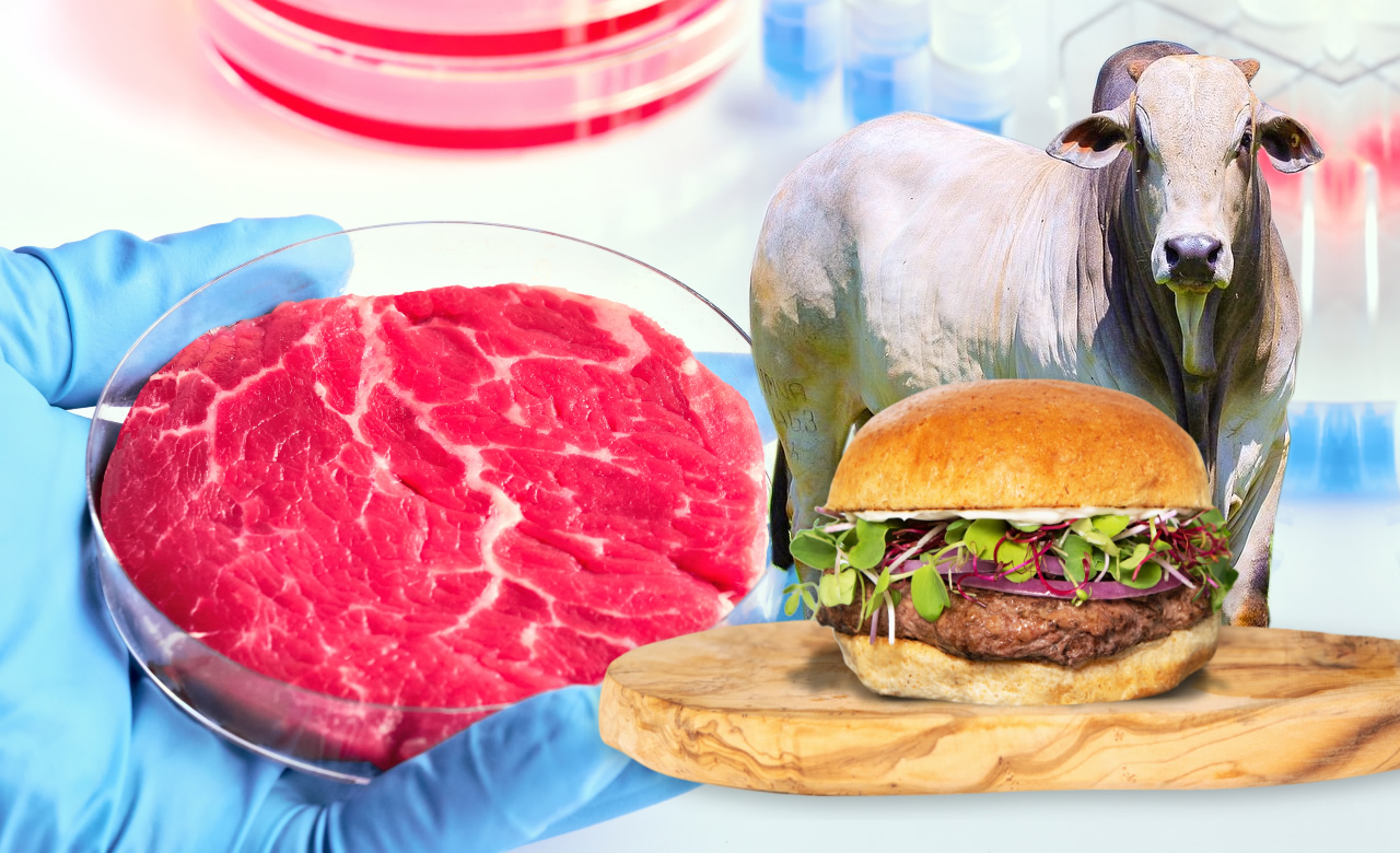 Carne cultiva em laboratório polui até 25 vezes mais que o boi no pasto