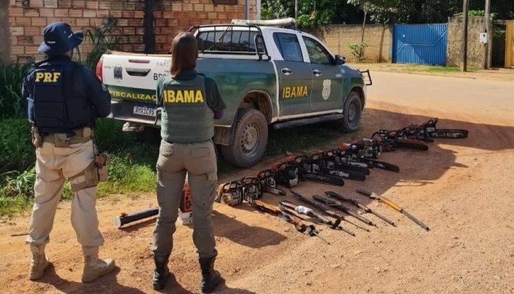 PRF e Ibama realizam operação de combate ao desmatamento, em São Félix do Xingu:PA