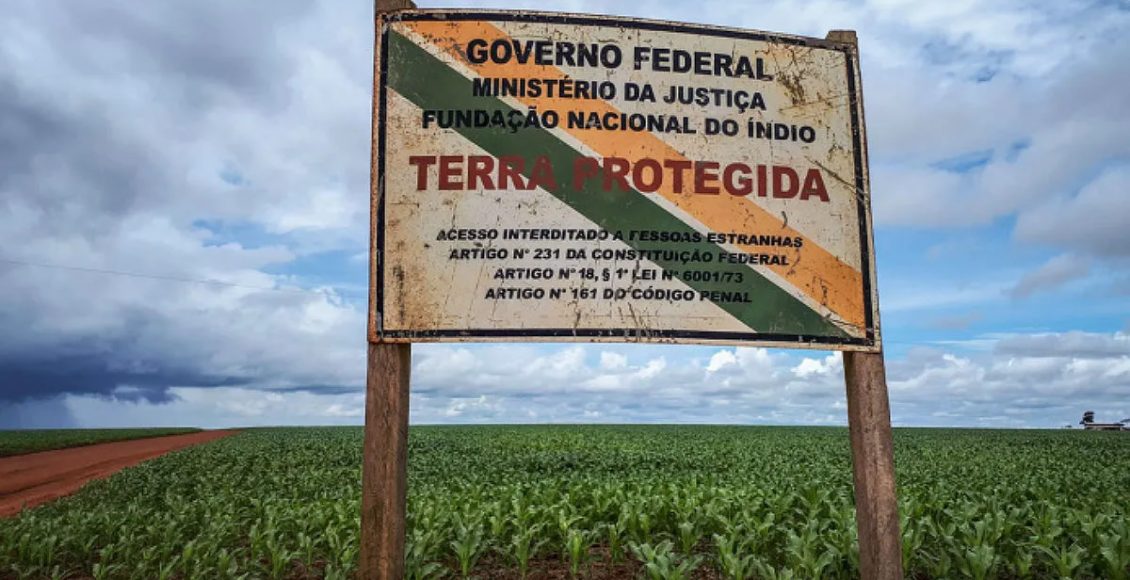 placa governo federal - terra protegida indigenas -