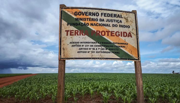 placa governo federal - terra protegida indigenas -