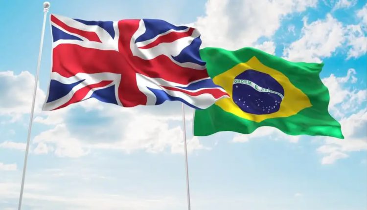 bandeiras do Brasil e do Reino Unido