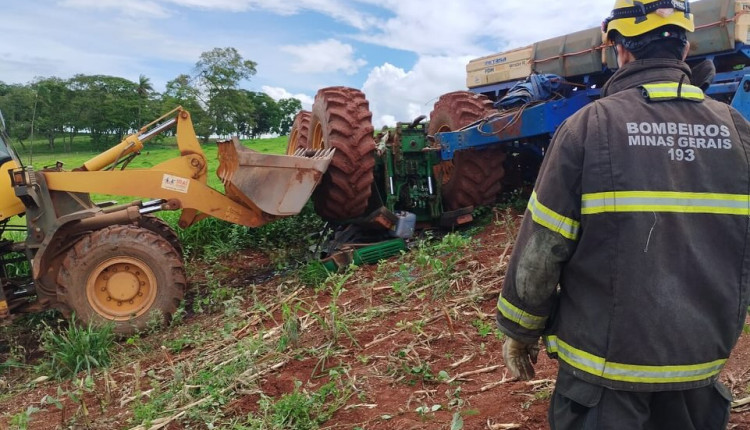 Grave acidente com trator deixa vítima fatal em Iraí de Minas