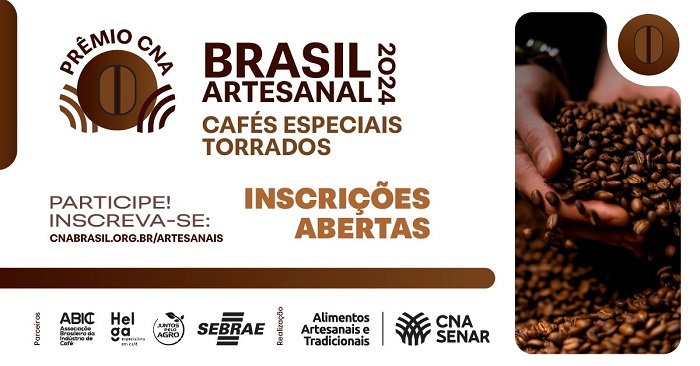 Prêmio CNA Brasil Artesanal abre inscrições para concurso de cafés especiais torrados 