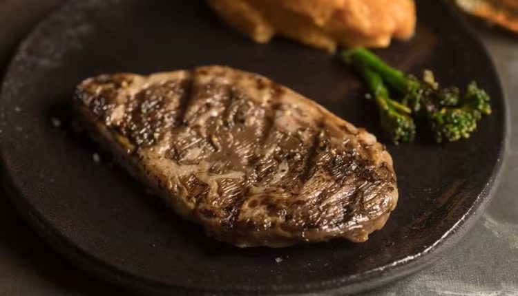 Carne de laboratório é produzida a partir do cultivo de células animais, com o objetivo de reproduzir cores, texturas e sabores da proteína proveniente do abate convencional — Foto: Aleph Farms / Divulgação