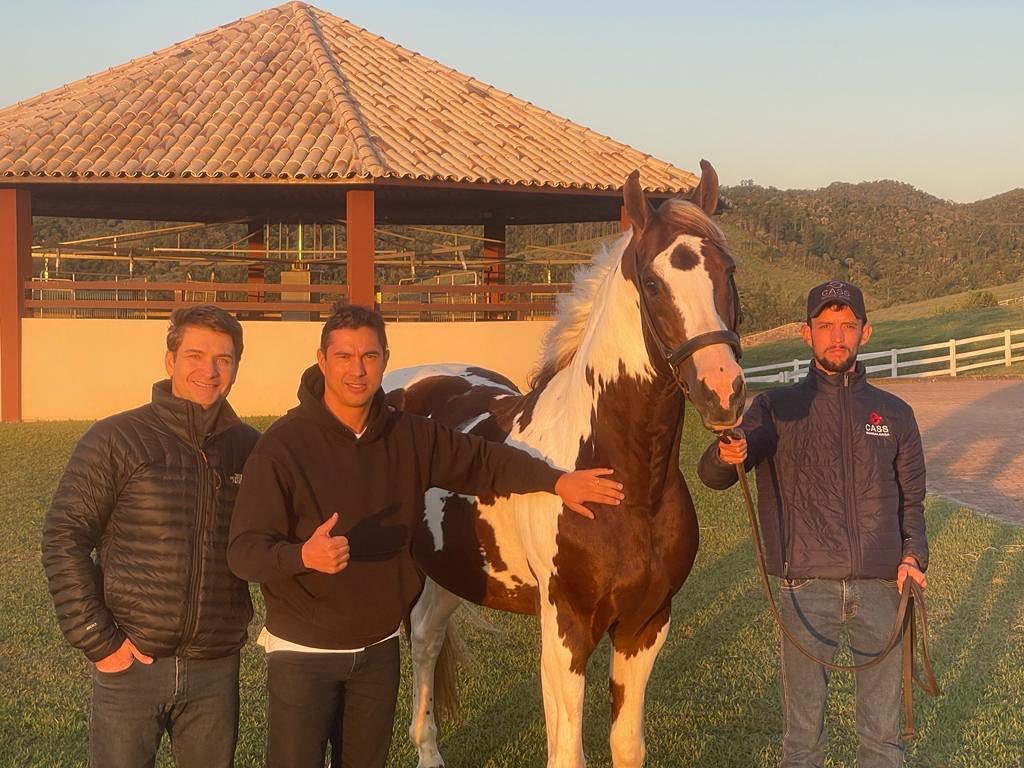 Rubinho Furlan - com escultura de Cavalo Mangalarga 2