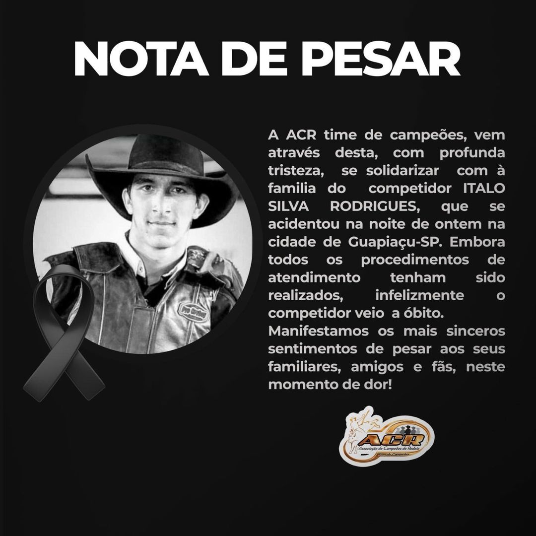 Peão de 21 anos morre pisoteado por touro em rodeio