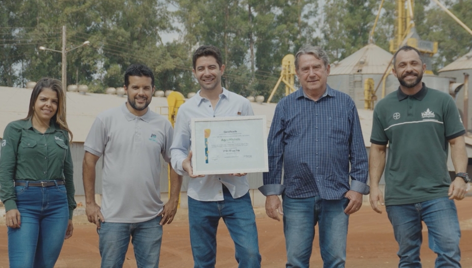 AgroMichels, de Unaí/MG, com 219,2 sc/ha (Bayer), terceiro lugar categoria irrigado Divulgação Getap