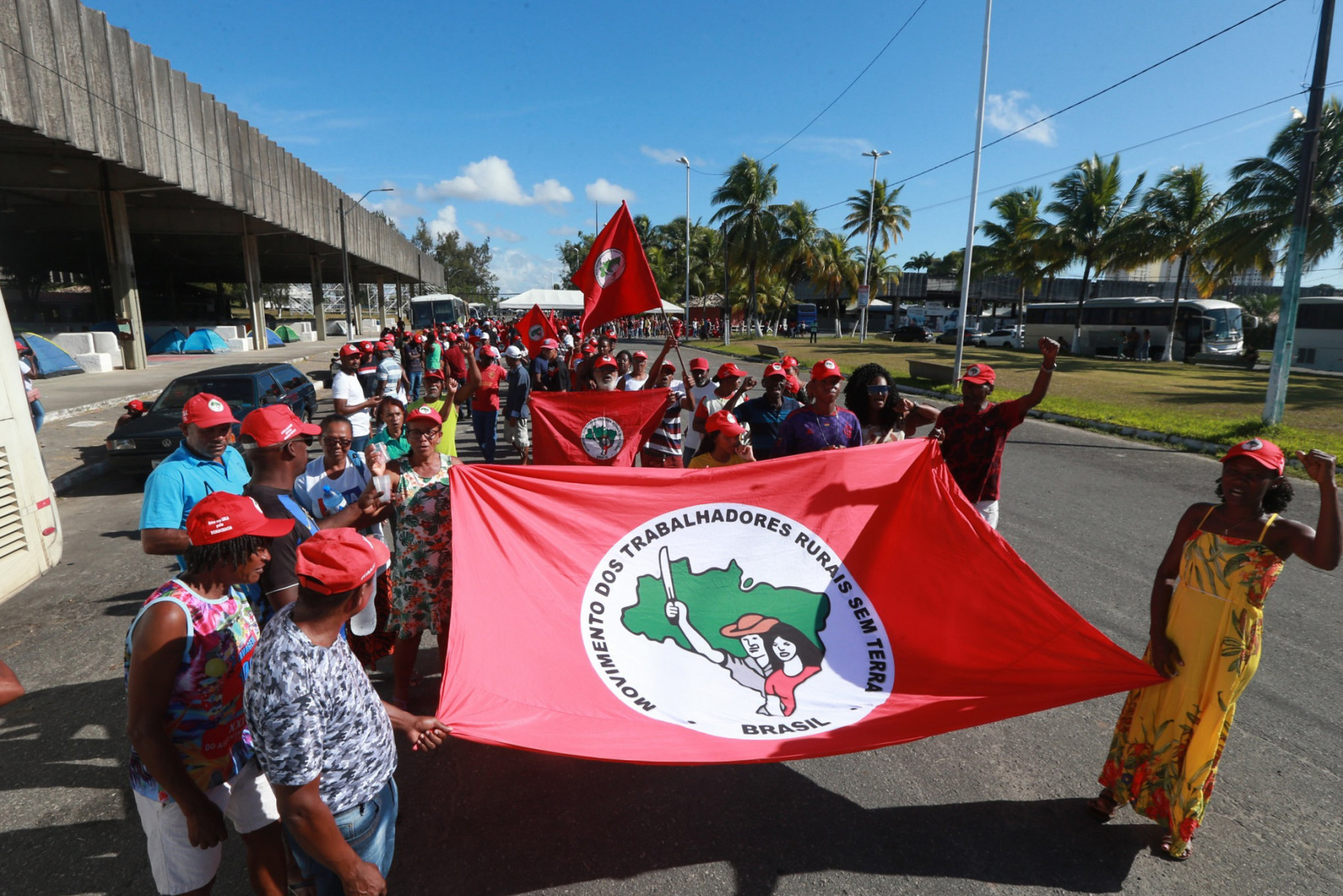 Encontro do MST na Bahia no Parque de Exposições em Salvador