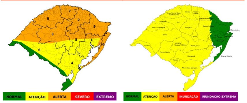 ALERTA: Ciclone e frente fria trazem chuva de até 120 mm; veja onde