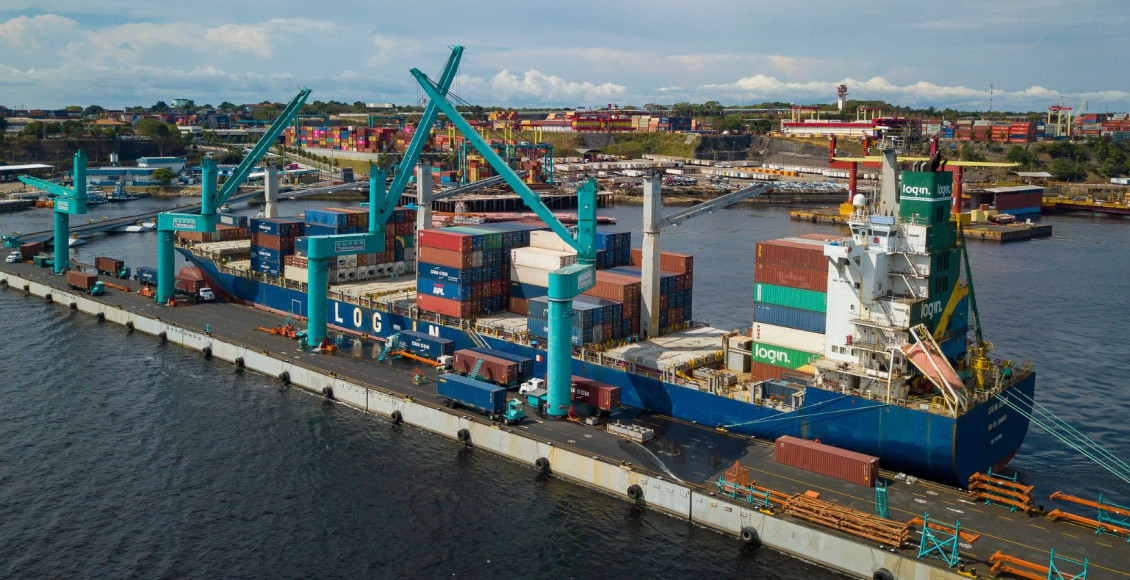 porto de manaus - navio de containers - exportacao