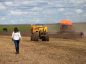 produtora rural mulher na colheita da soja - fotao