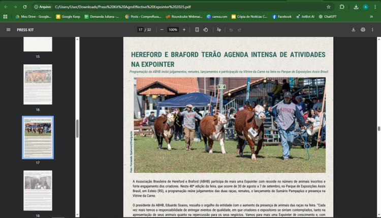 Hereford e Braford terão agenda intensa de atividades na Expointer - programação