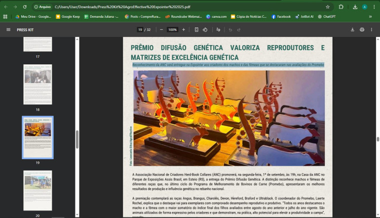 Prêmio Difusão Genética valoriza reprodutores e matrizes de excelência genética