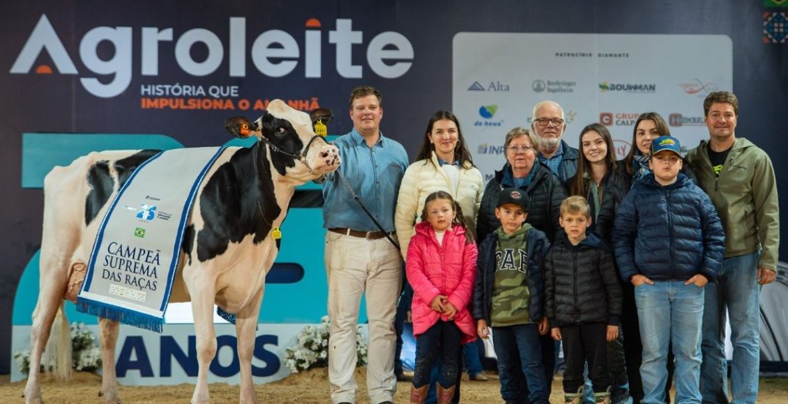 Raça Holandesa Preta e Branca é a campeã suprema das raças do Agroleite 2025