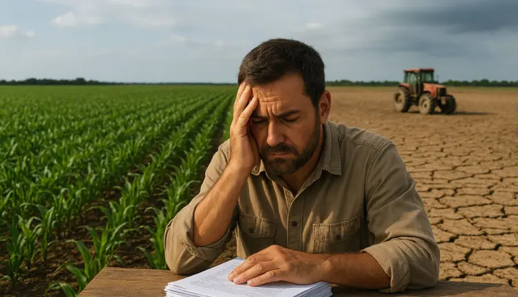 produtor rural triste com as contas - recuperacao judicial