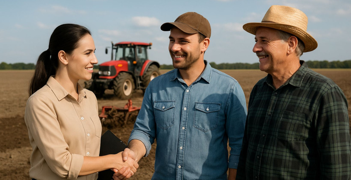 consultora de vendas indo ate produtores rurias oferecer credito rural