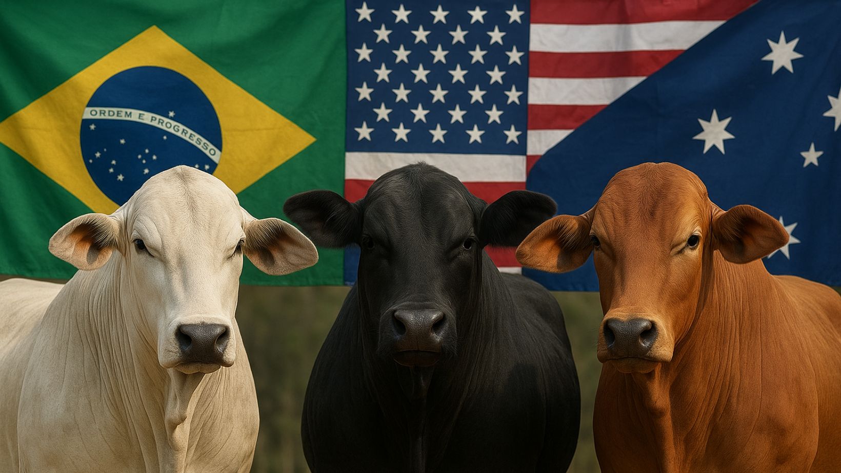 pecuaria do brasil eua e australia com bois