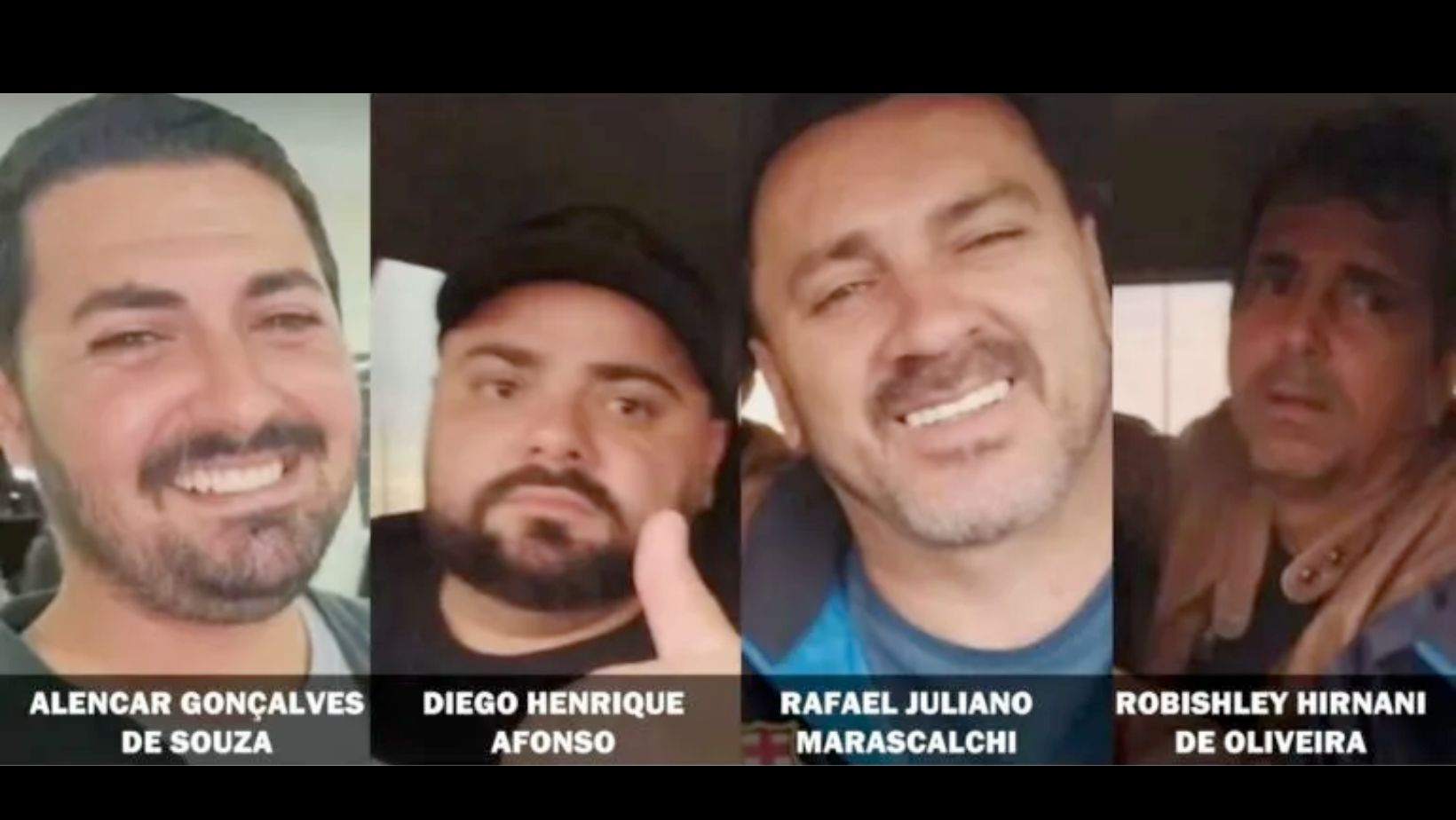 Robishley Hirnani de Oliveira, Rafael Juliano Marascalchi, Diego Henrique Afonso e Alencar Gonçalves de Souza.