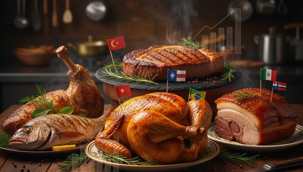 Você sabe quais são as carnes mais consumidas no mundo? Descubra o top 5