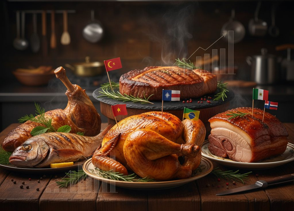 Você sabe quais são as carnes mais consumidas no mundo? Descubra o top 5