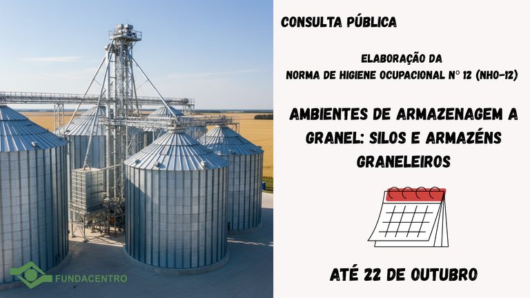 Fundacentro abre consulta pública para elaboração de NHO sobre silos e armazéns graneleiros