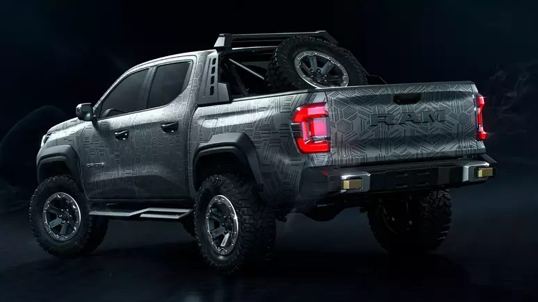 Novo Ram Dakota Nightfall Concept. Foto: Stellantis/Divulgação